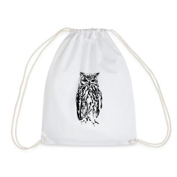 hibou - Sac de sport léger - blanc - Devant