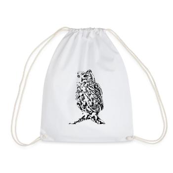 hibou - Sac de sport léger - blanc - Devant