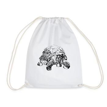 turtle - Drawstring Bag - white - Front