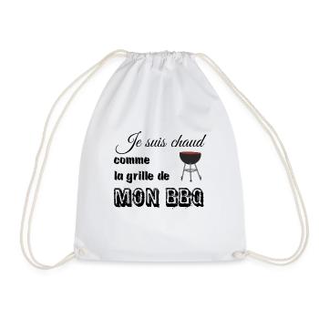 Je suis chaud comme la grille de mon barbecue - Sac de sport léger - blanc - Devant