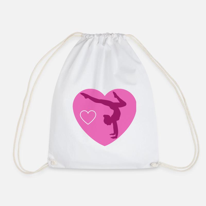 gymnast girl - Drawstring Bag - white