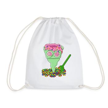 COLD BITE - Drawstring Bag - white - Front