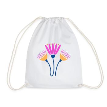 Bouquet de fleurs - Sac de sport léger - blanc - Devant