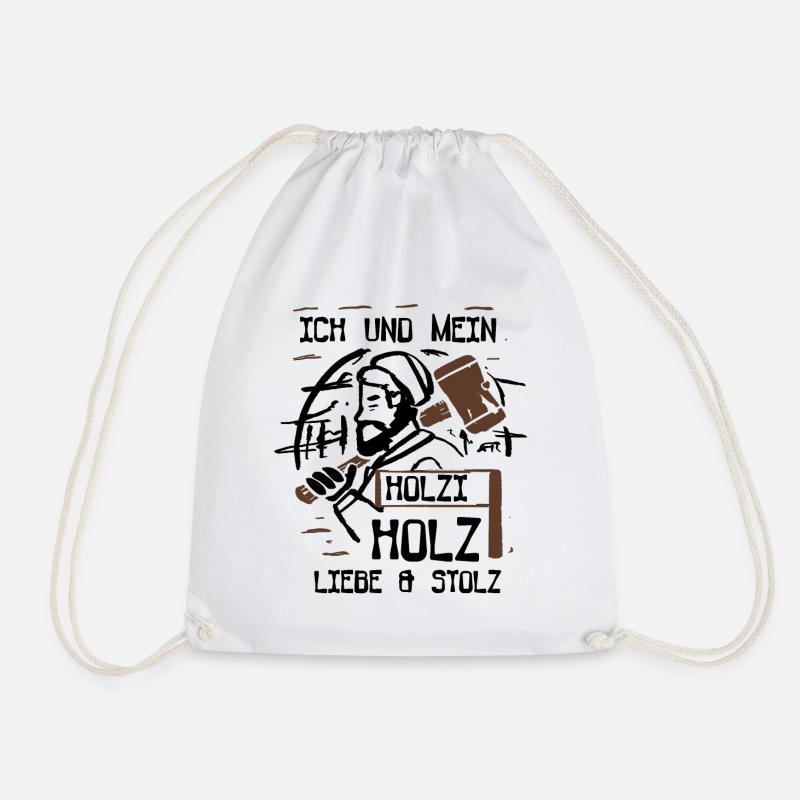 Schreiner Shirt · Hammer Bart · Liebe Geschenk - Turnbeutel - Weiß