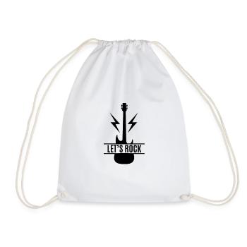 Let's Rock / Guitare - Guitare - Sac de sport léger - blanc - Devant