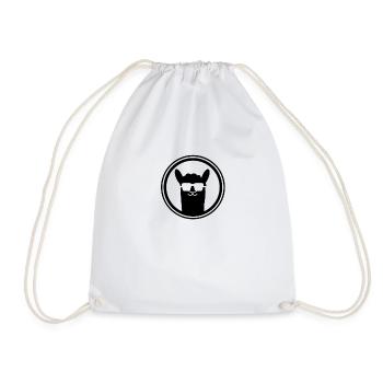 Lama avec des lunettes de soleil! / Lama avec des lunettes de soleil! - Sac de sport léger - blanc - Devant