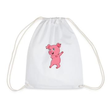 porc - Sac de sport léger - blanc - Devant