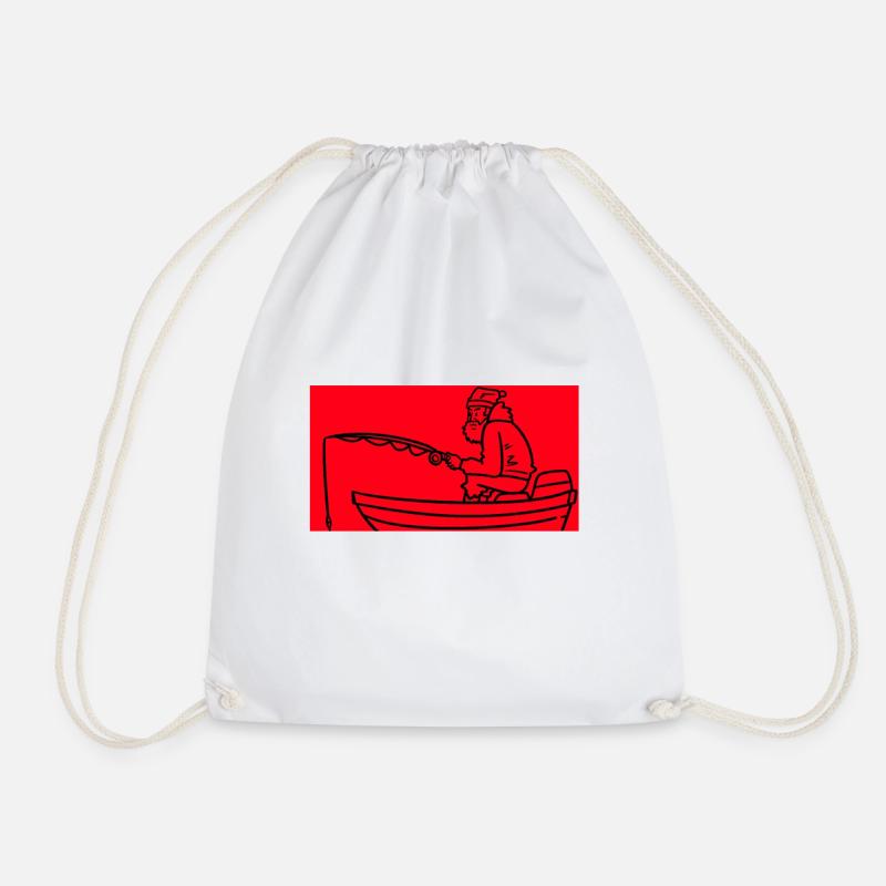 Pêche pêcheur passe-temps pêche pêche sportive - Sac de sport léger - blanc