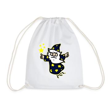 Étoile ciel nuages magicien nuit magicien étincelle - Sac de sport léger - blanc - Devant