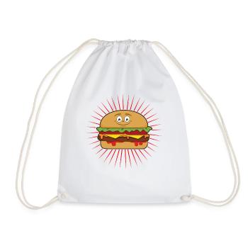 hamburger - Sac de sport léger - blanc - Devant