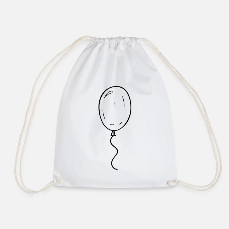 Balloon symbol birthday celebration party gift - Drawstring Bag - white