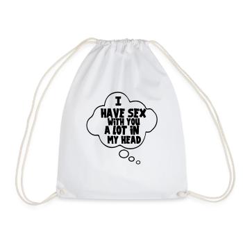 J’ai souvent des relations sexuelles avec toi dans mes pensées - Sac de sport léger - blanc - Devant