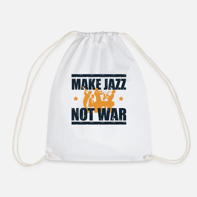 jazz - Drawstring Bag - white