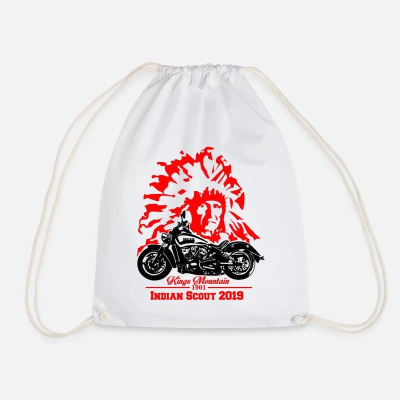 indian scout 2019 American Classic Legend - Drawstring Bag - white