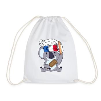 France Chef Koala Gourmet Baker Paris Bear - Sac de sport léger - blanc - Devant