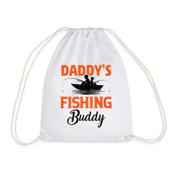 Daddy's fishing Buddy - Drawstring Bag - white - Front