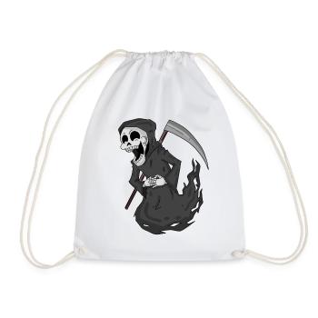 Grim Reaper rit drôle - Sac de sport léger - blanc - Devant