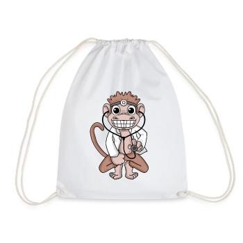 Veterinarian monkey doctor doctor hospital - Drawstring Bag - white - Front