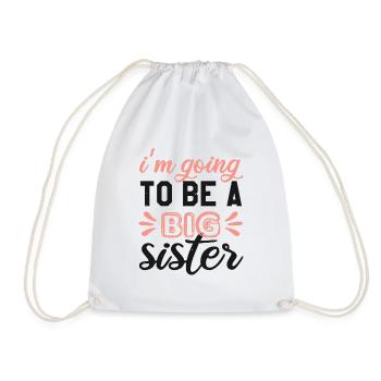 Je vais être une grande soeur - Sac de sport léger - blanc - Devant