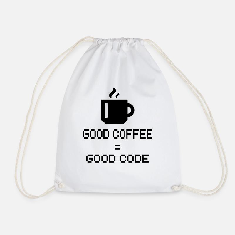Programmer - Coder - Hacker - IT - Drawstring Bag - white