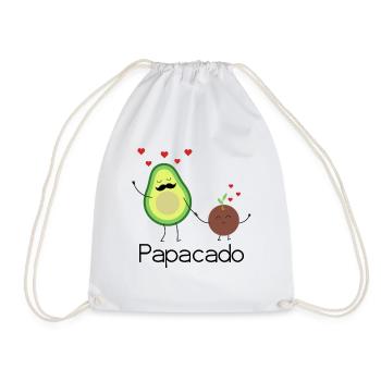 Papacado Vatertag Avocado Pärchen werdender Vater - Turnbeutel - Weiß - Vorne
