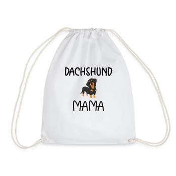 Dachshund Mama Dackel Mom Teckel Hundemama Spruch - Turnbeutel - Weiß - Vorne