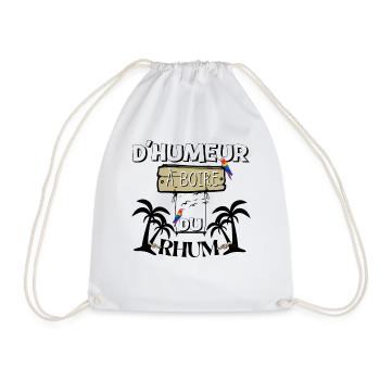 D' HUMEUR À BOIRE DU RHUM idée cadeau humour apéro - Sac de sport léger - blanc - Devant