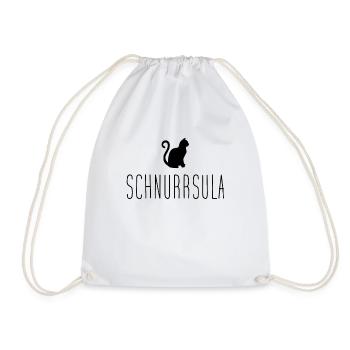 Schnurrsula Lustiger Katzen-Name Ursula Kätzchen - Turnbeutel - Weiß - Vorne