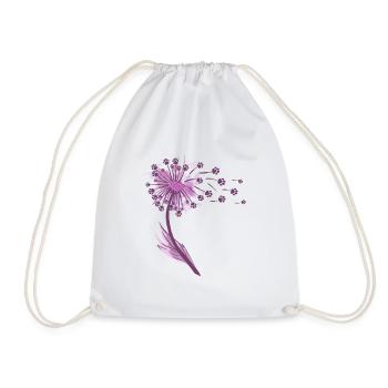 Pissenlit Pusteblume chien patte chien cadeau - Sac de sport léger - blanc - Devant