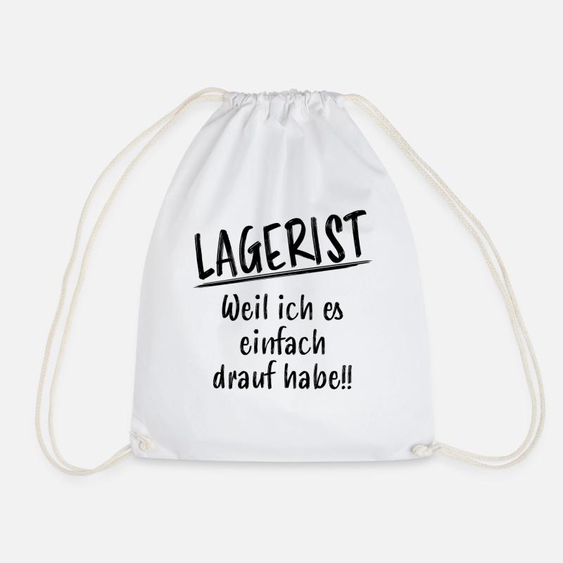 Lagerist Spruch Stablerfahrer Logistiker Geschenk - Turnbeutel - Weiß