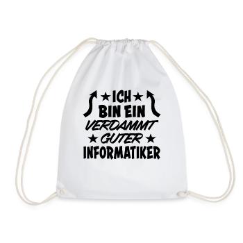 Informatiker Lustig Spruch Programmierer Geschenk - Turnbeutel - Weiß - Vorne