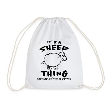 Mouton Drôle Dire Mouton Agneau Fermier Cadeau - Sac de sport léger - blanc - Devant