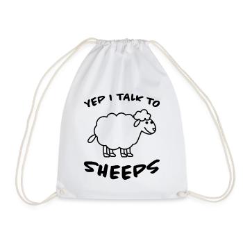 Mouton Drôle Dire Mouton Agneau Fermier Cadeau - Sac de sport léger - blanc - Devant