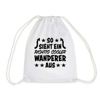 Wanderer Wandern Lustiger Spruch Outdoor Geschenk - Turnbeutel - Weiß - Vorne