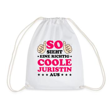 Juristin Jura Lustiger Spruch Jura Beruf Geschenk - Turnbeutel - Weiß - Vorne