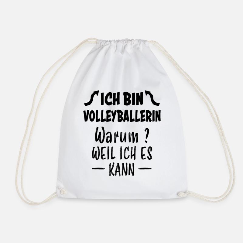 Volleyball Lustige Spruch Beachvolleyball Geschenk - Turnbeutel - Weiß