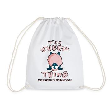 Mouton Drôle Dire Mouton Agneau Fermier Cadeau - Sac de sport léger - blanc - Devant