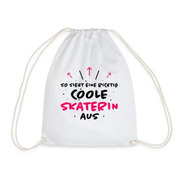 Skaterin Lustiger Spruch Skating Sprüche Geschenk - Turnbeutel - Weiß - Vorne