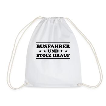Busfahrer Beruf Lustiger Spruch Linienbus Geschenk - Turnbeutel - Weiß - Vorne