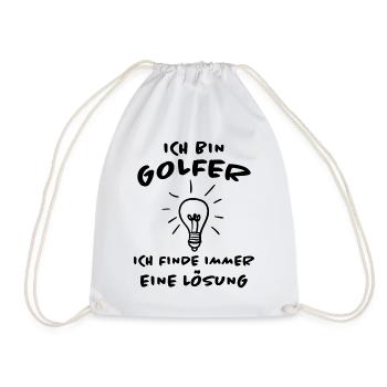 Golfer Hobby Golf Lustiger Spruch Spieler Geschenk - Turnbeutel - Weiß - Vorne