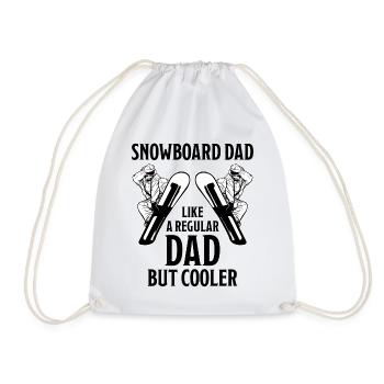 Snowboard Dad Lustige Spruch Snowboarding Geschenk - Turnbeutel - Weiß - Vorne