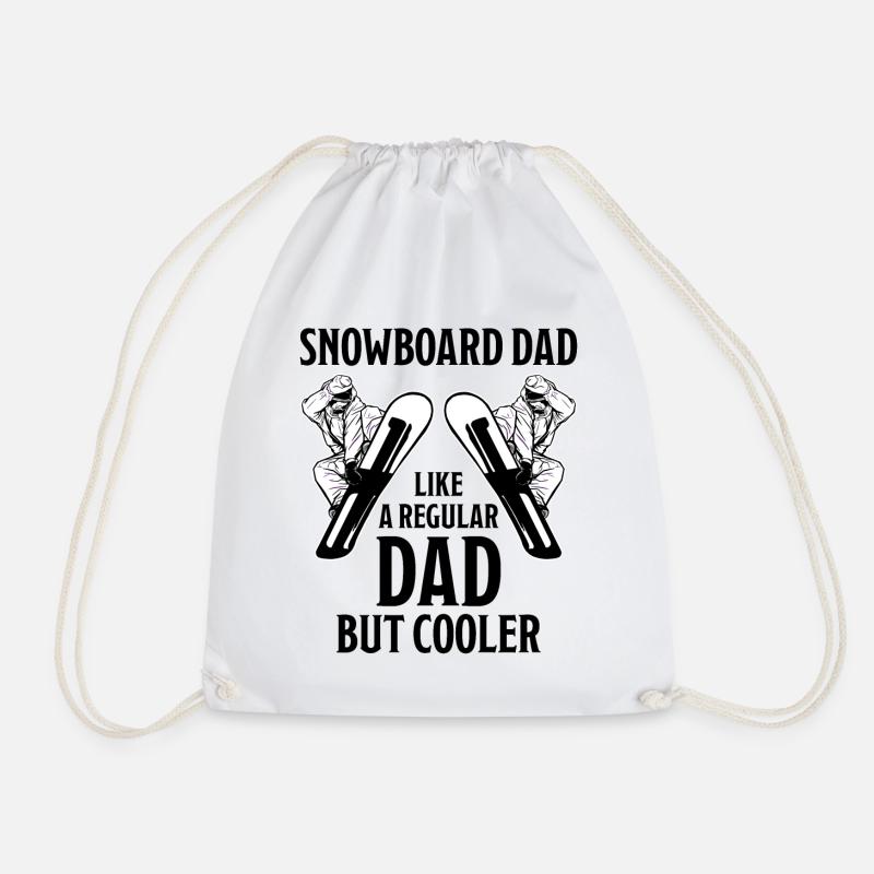 Snowboard Dad Lustige Spruch Snowboarding Geschenk - Turnbeutel - Weiß