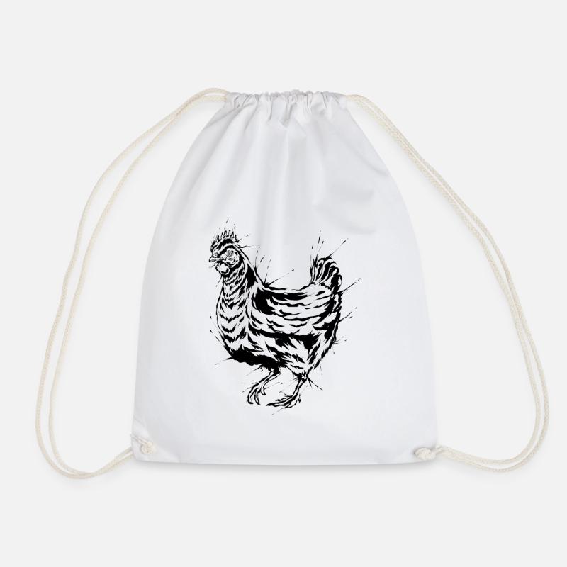 Huhn - Turnbeutel - Weiß