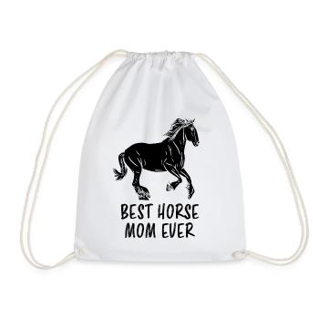 Meilleur cadeau de maman de cavalier de tous les temps - Sac de sport léger - blanc - Devant