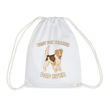 Fox Terrier Dad Hund Spruch Foxterrier Geschenk - Turnbeutel - Weiß - Vorne