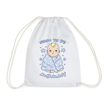 Bébé Maman Mère Grossesse Dire Cadeau - Sac de sport léger - blanc - Devant