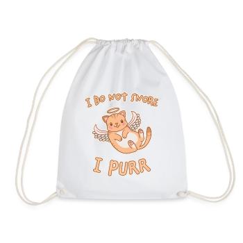 Ronronnage Ronflement Sommeil Dire Chats Cadeau - Sac de sport léger - blanc - Devant