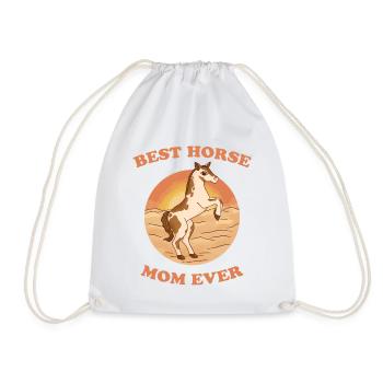 Meilleur cadeau de maman de cavalier de tous les temps - Sac de sport léger - blanc - Devant