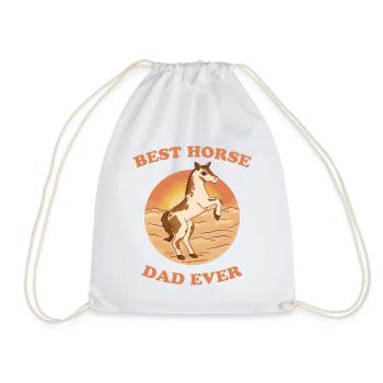 Best Horse Dad Ever Pferd Reiten Reiter Geschenk - Turnbeutel - Weiß - Vorne