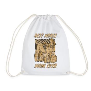 Meilleur cadeau de maman de cavalier de tous les temps - Sac de sport léger - blanc - Devant